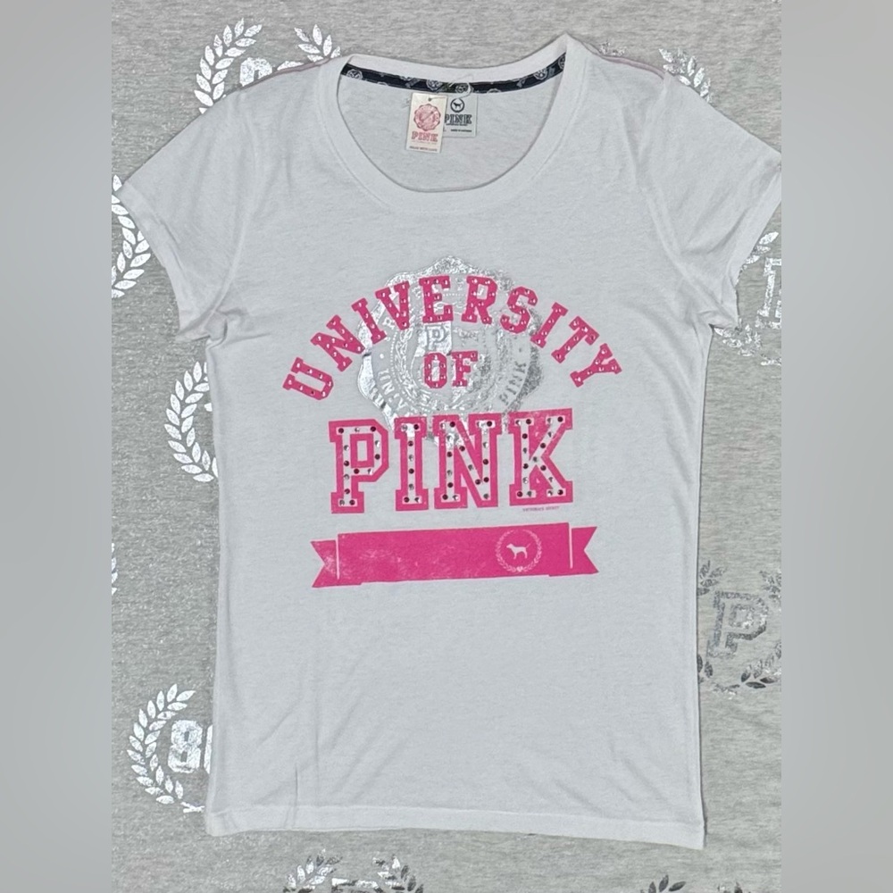 VS PINK VINTAGE BLING TEE NWT
